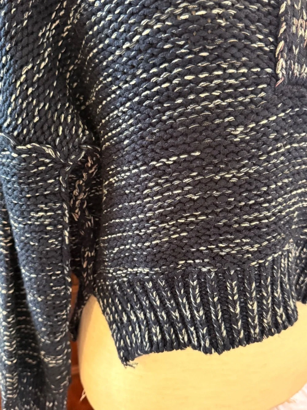 Anthropologie Pilcro Marled Henley Sweater Small